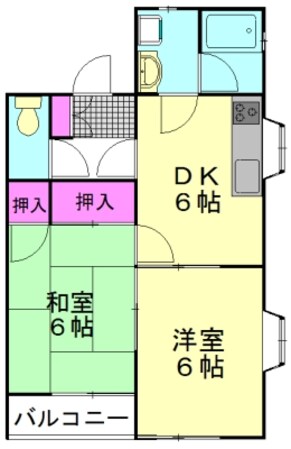 コーポ東Ａ棟の物件間取画像